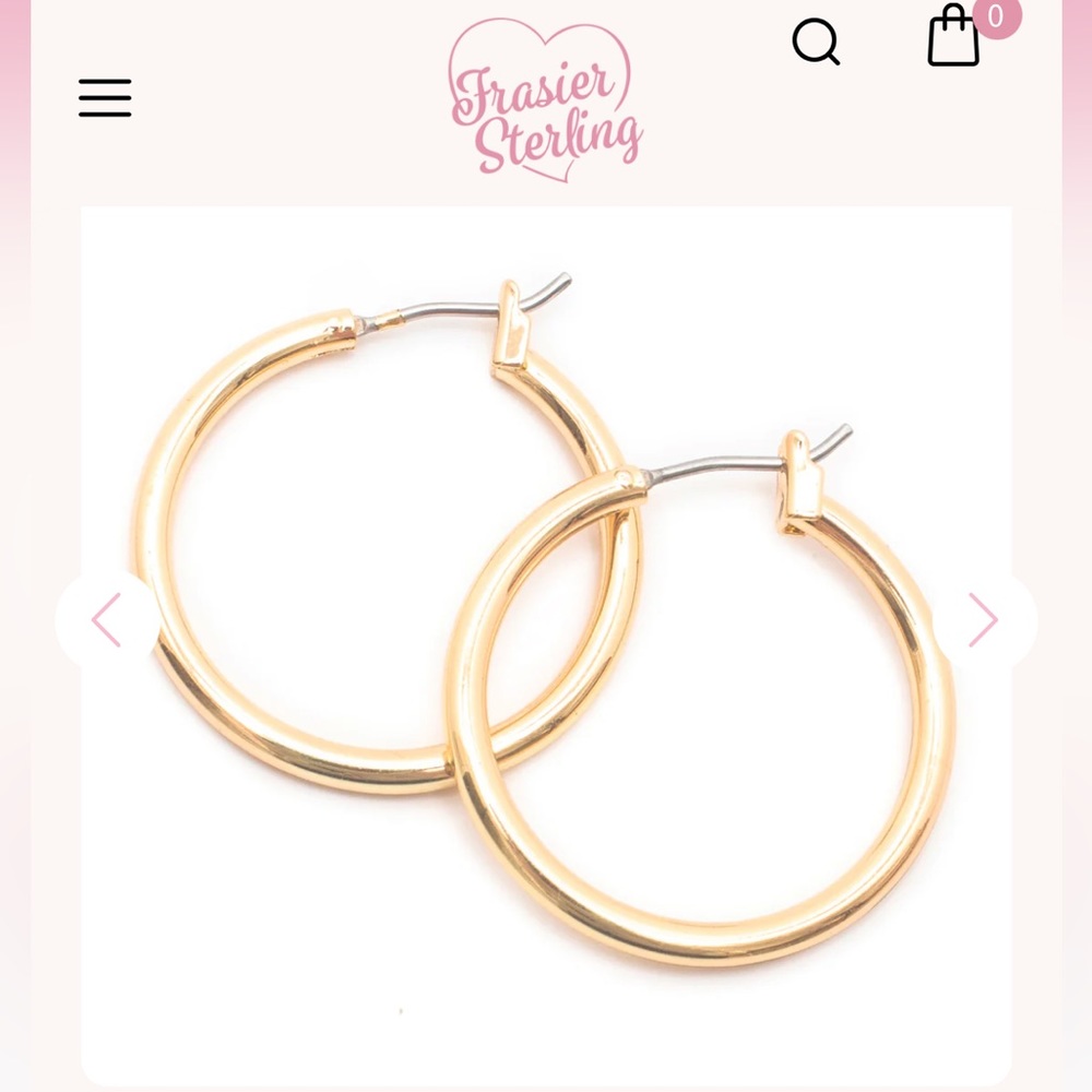 Frasier Sterling mini gold hoops